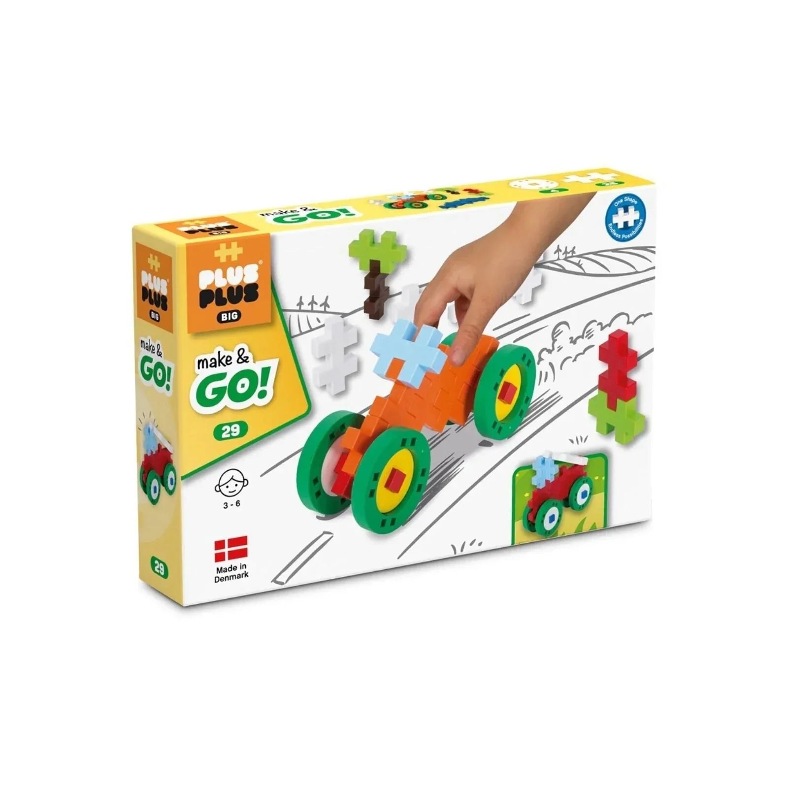 Plus Plus Big Make & Go 29 pcs - mezetto ebebek ebebek
