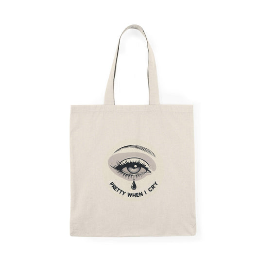 Pretty When I Cry Tote – Emotional Art Cotton Bag - mezetto KEOLIX KEOLIX