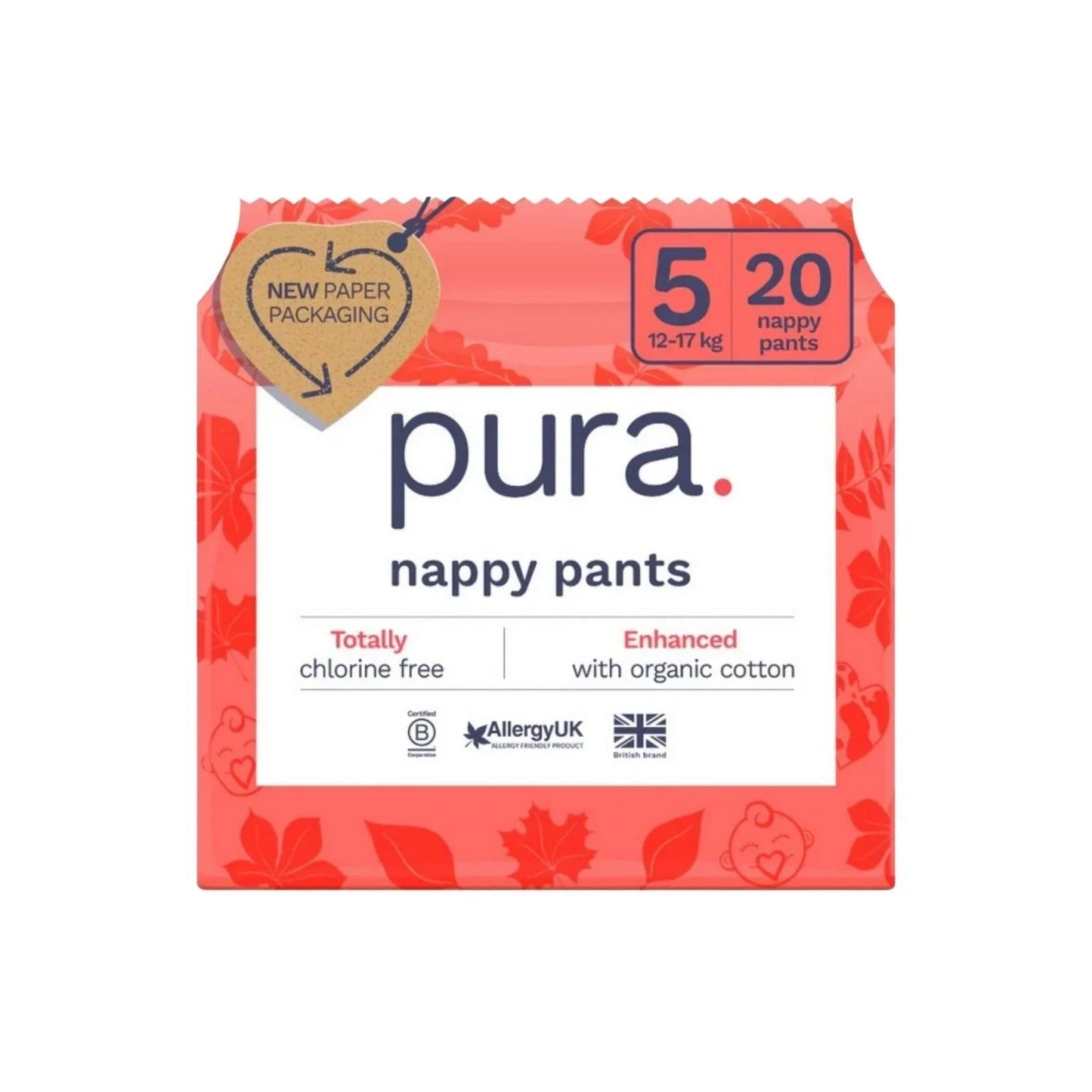 Pura Eco Nappy Pants Size 5 - 20 nappies - mezetto ebebek ebebek