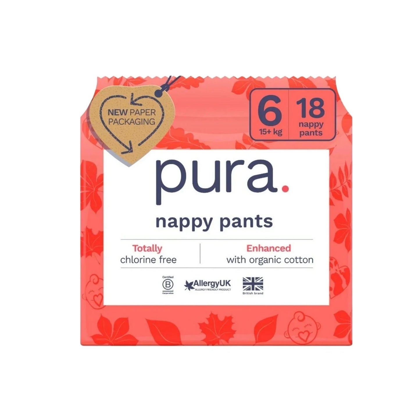 Pura Eco Nappy Pants Size 6 - 18 nappies - mezetto ebebek ebebek