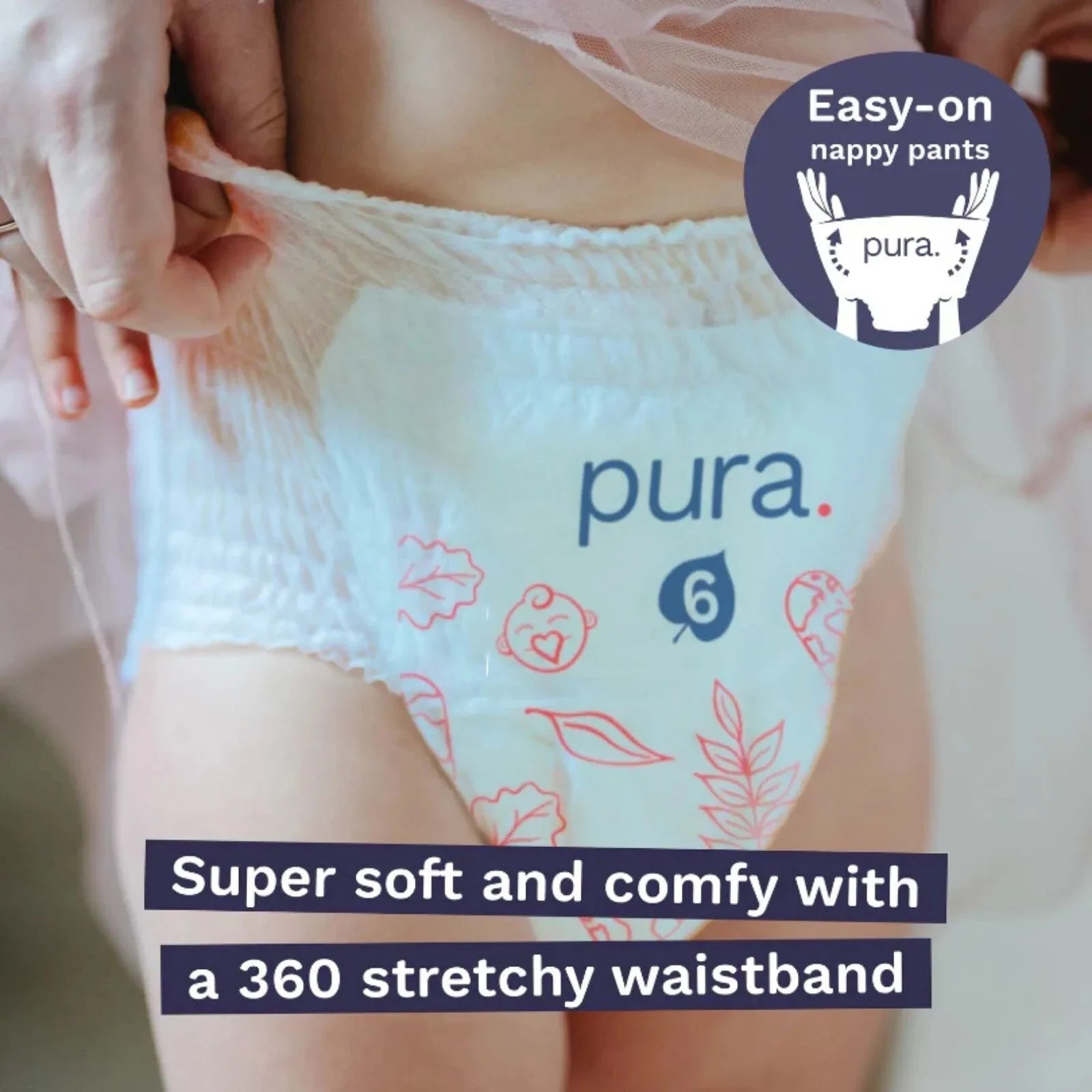 Pura Eco Nappy Pants Size 6 - 18 nappies - mezetto ebebek ebebek