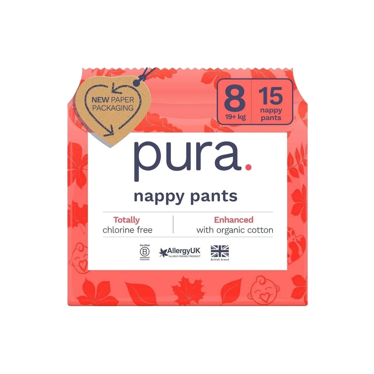 Pura Eco Nappy Pants Size 8 - 15 nappies - mezetto ebebek ebebek