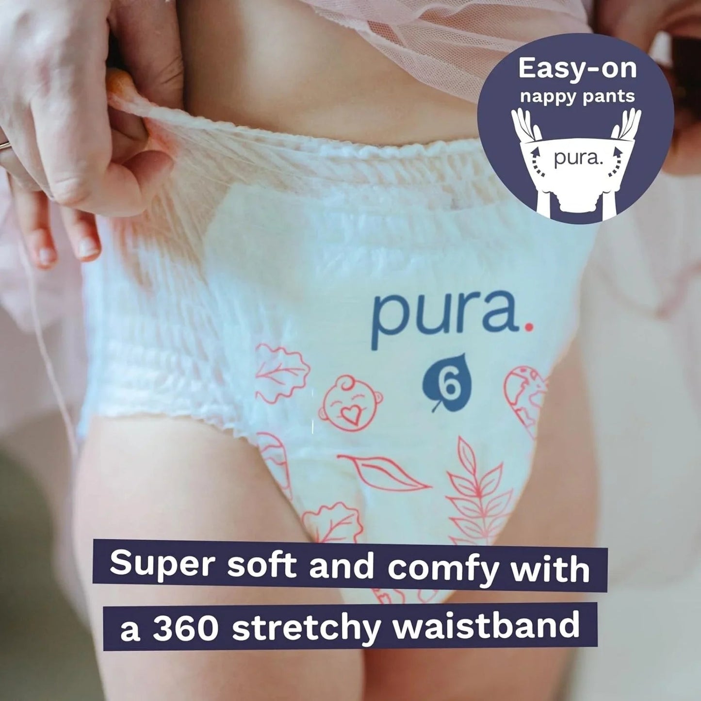 Pura Eco Nappy Pants Size 8 - 15 nappies - mezetto ebebek ebebek