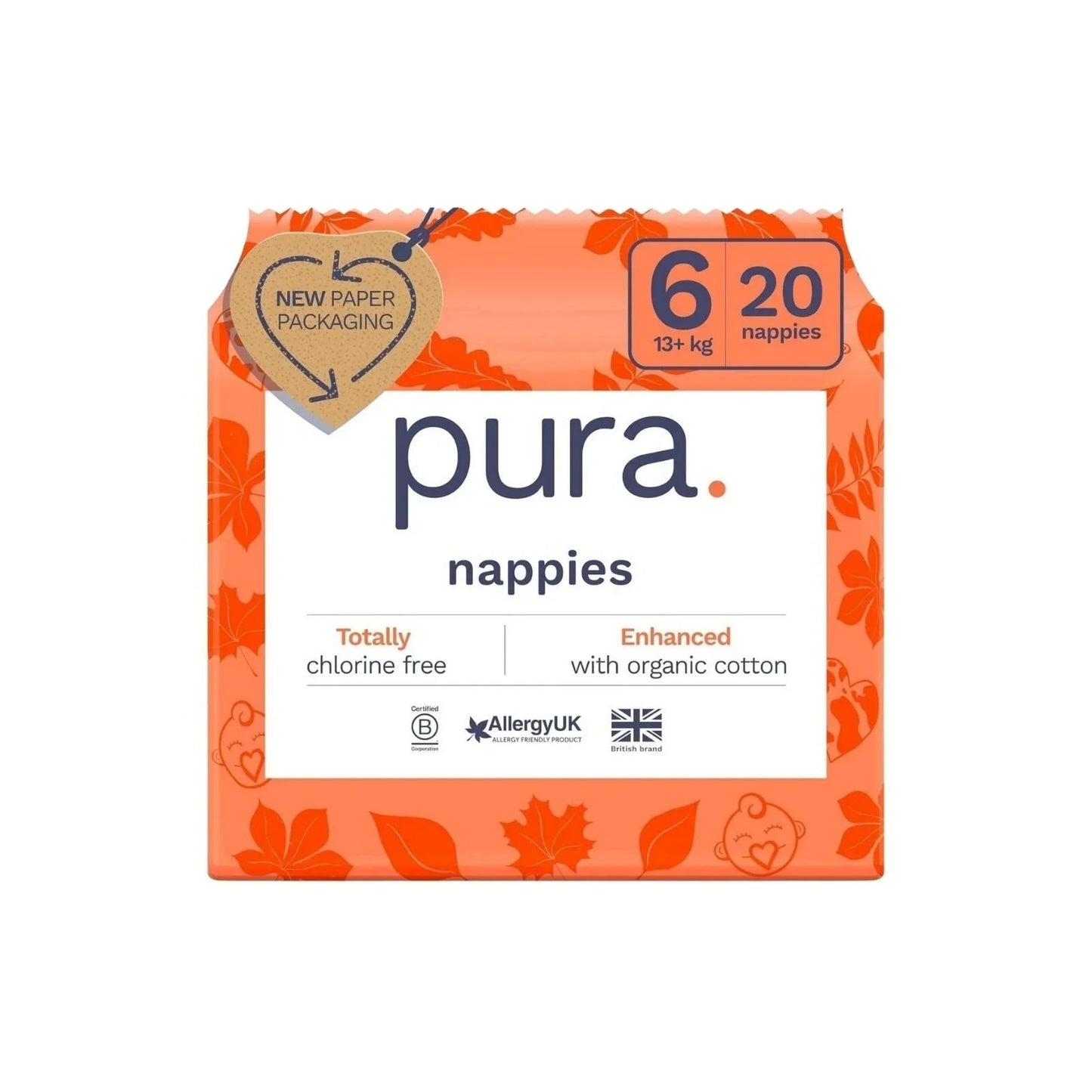 Pura Eco Nappy Size 6 - 20 nappies - mezetto ebebek ebebek
