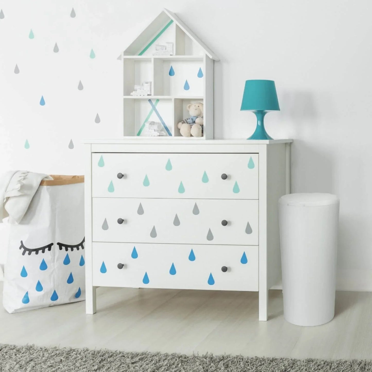 PurePail Classic Nappy Bin - White - mezetto ebebek ebebek