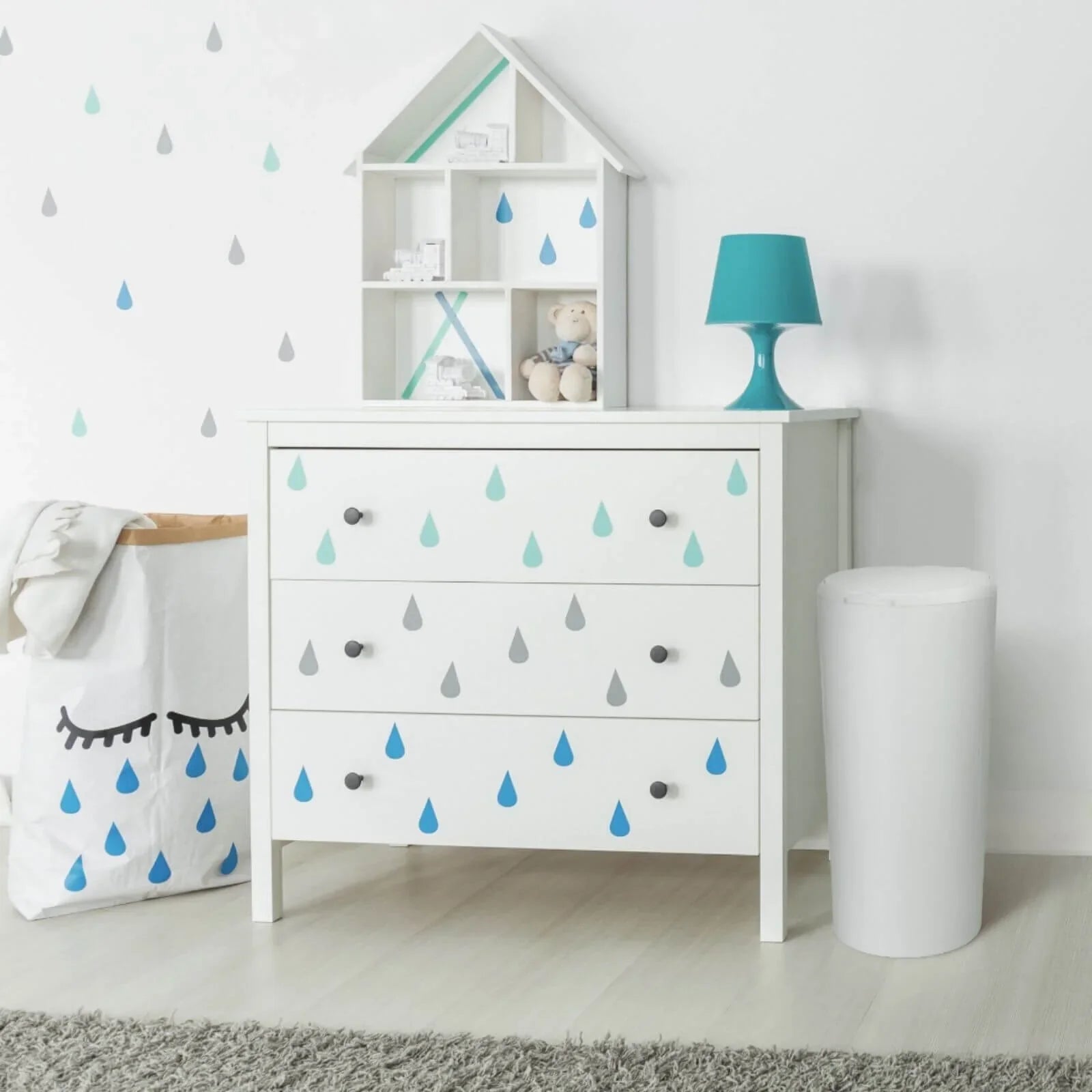 PurePail Classic Nappy Bin - White - mezetto ebebek ebebek