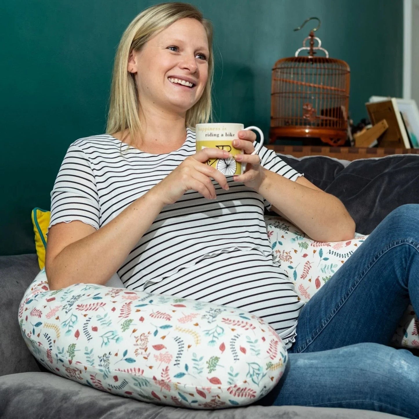 Purflo Breathe Maternity Support Pillow - Botanical - mezetto ebebek ebebek