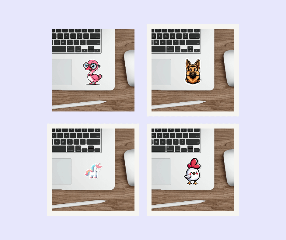 Quirky Animal Vinyl Sticker Bundle - mezetto KEOLIX KEOLIX