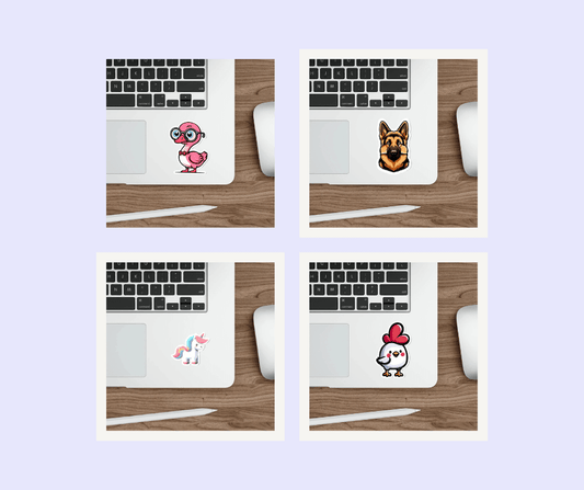 Quirky Animal Vinyl Sticker Bundle - mezetto KEOLIX KEOLIX