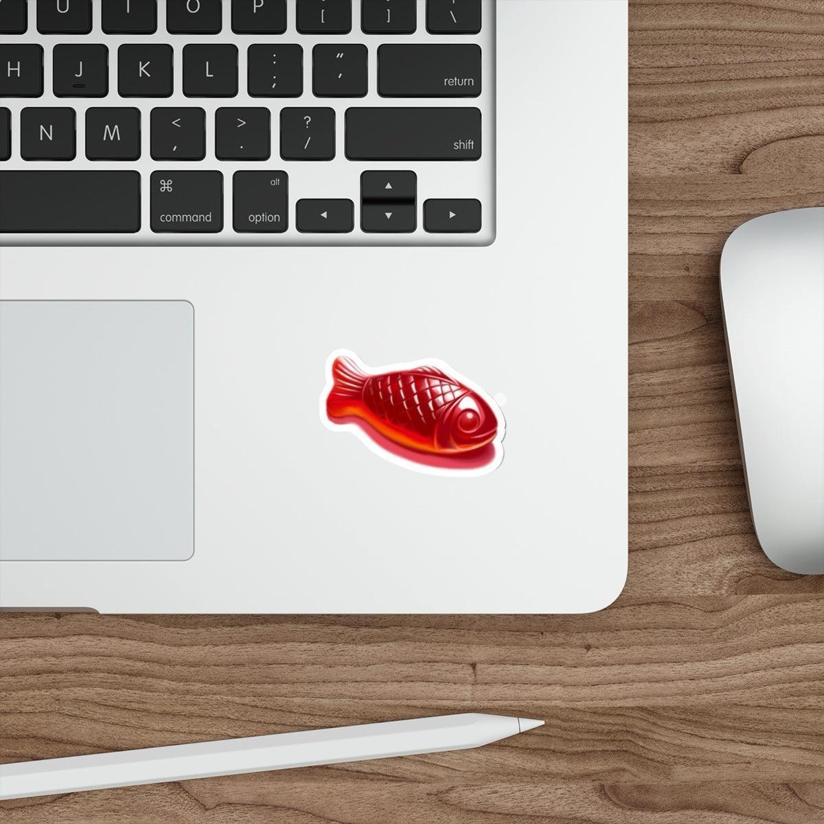 Red Gummy Fish Sticker – Waterproof Decal - mezetto KEOLIX KEOLIX