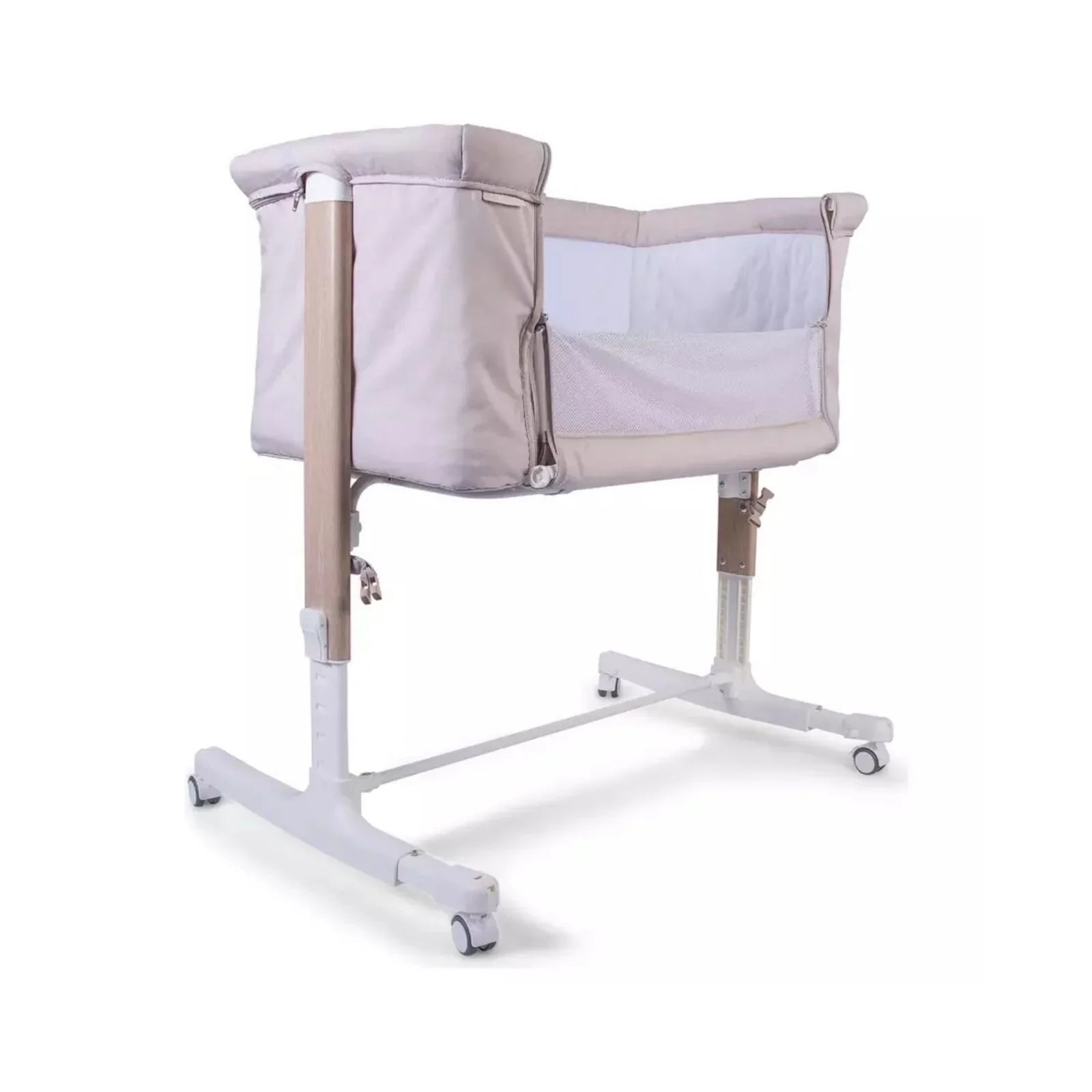 Red Kite Rockabye Bedside Crib - Oatmeal - mezetto ebebek ebebek