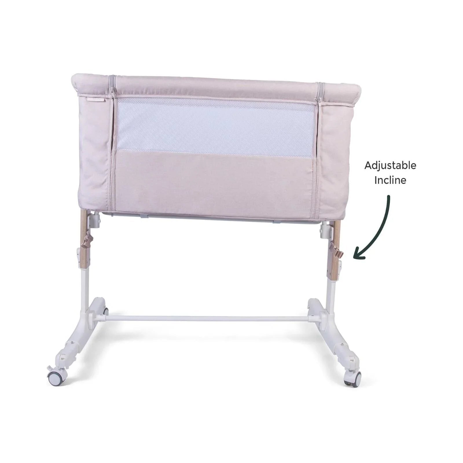 Red Kite Rockabye Bedside Crib - Oatmeal - mezetto ebebek ebebek