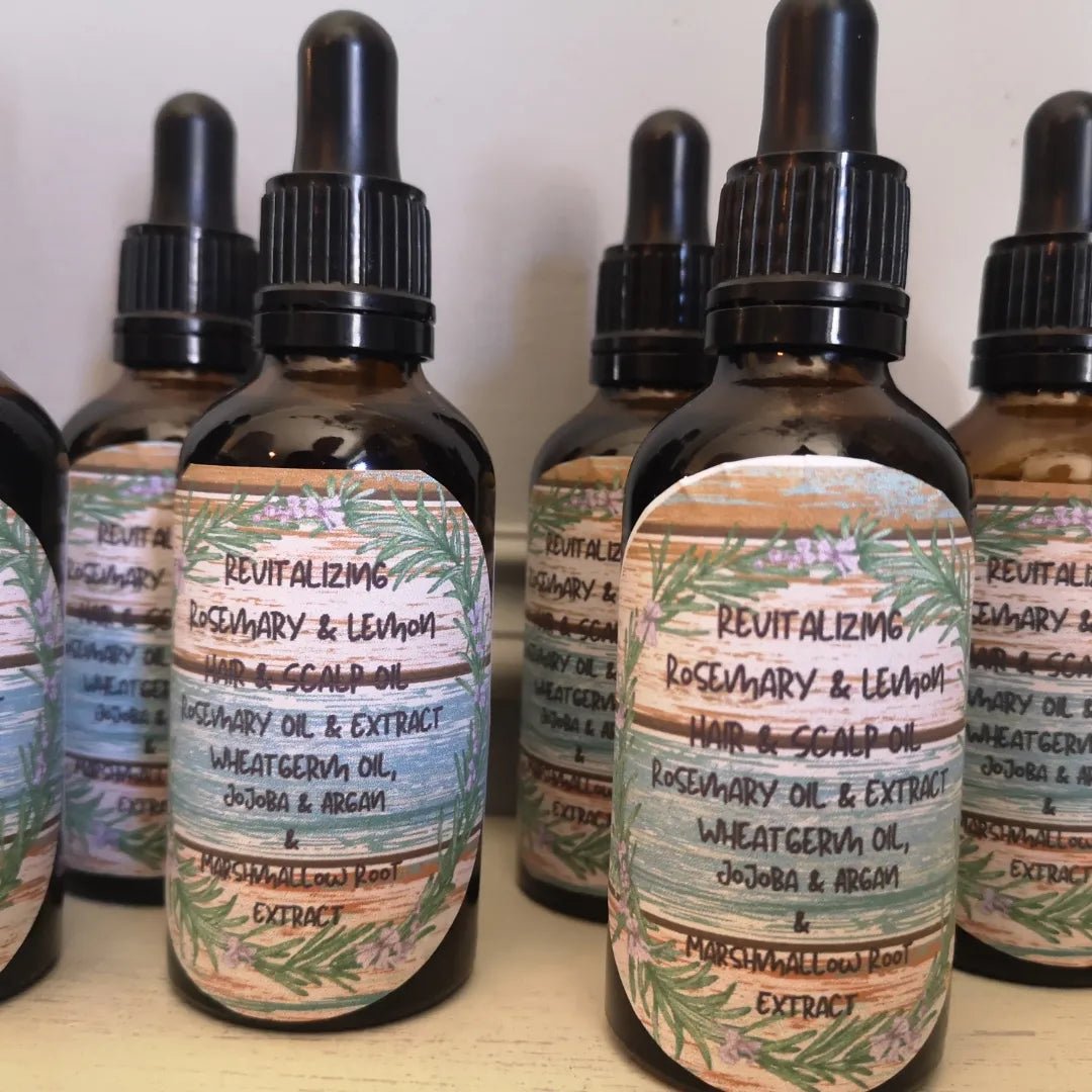 Revitalising Rosemary Lemon Hair & Scalp oil - mezetto Shopify Collective Somerset Natural Soaps