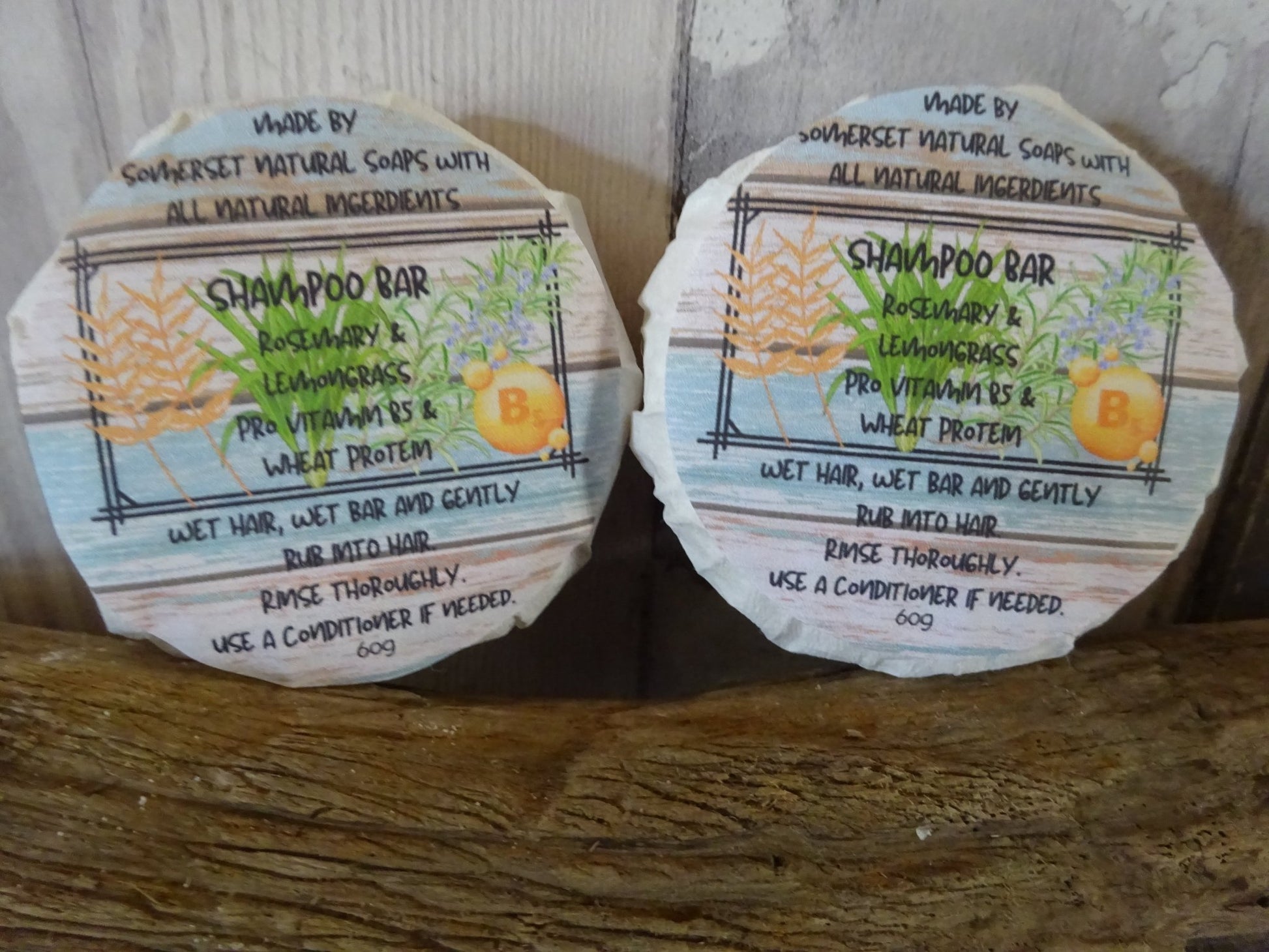 Rosemary & Lemongrass Solid Shampoo - mezetto Shopify Collective Somerset Natural Soaps