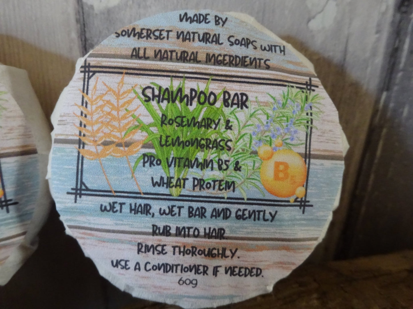 Rosemary & Lemongrass Solid Shampoo - mezetto Shopify Collective Somerset Natural Soaps