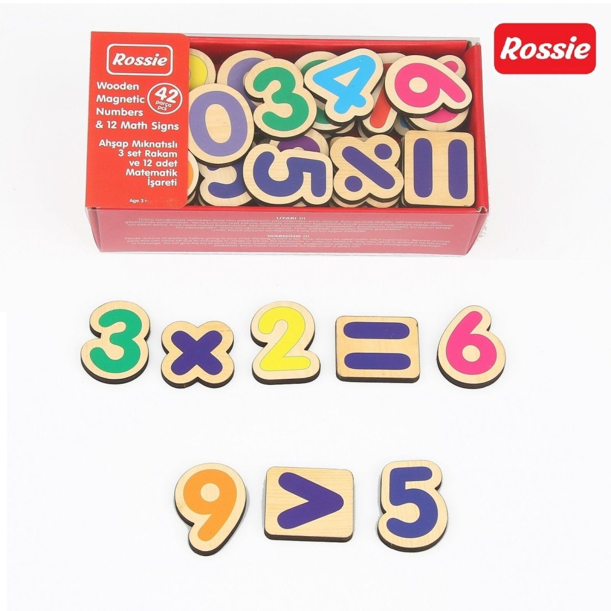 Rossie Magnetic Wooden Numbers - mezetto ebebek ebebek