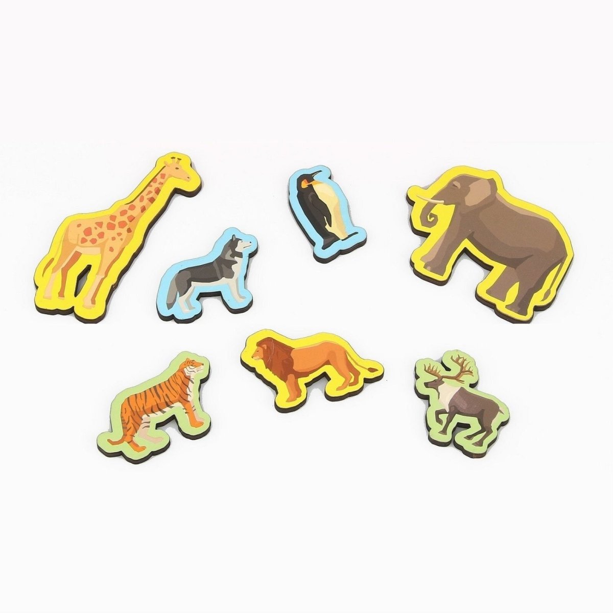 Rossie Magnetic Wooden Wild Animals - mezetto ebebek ebebek