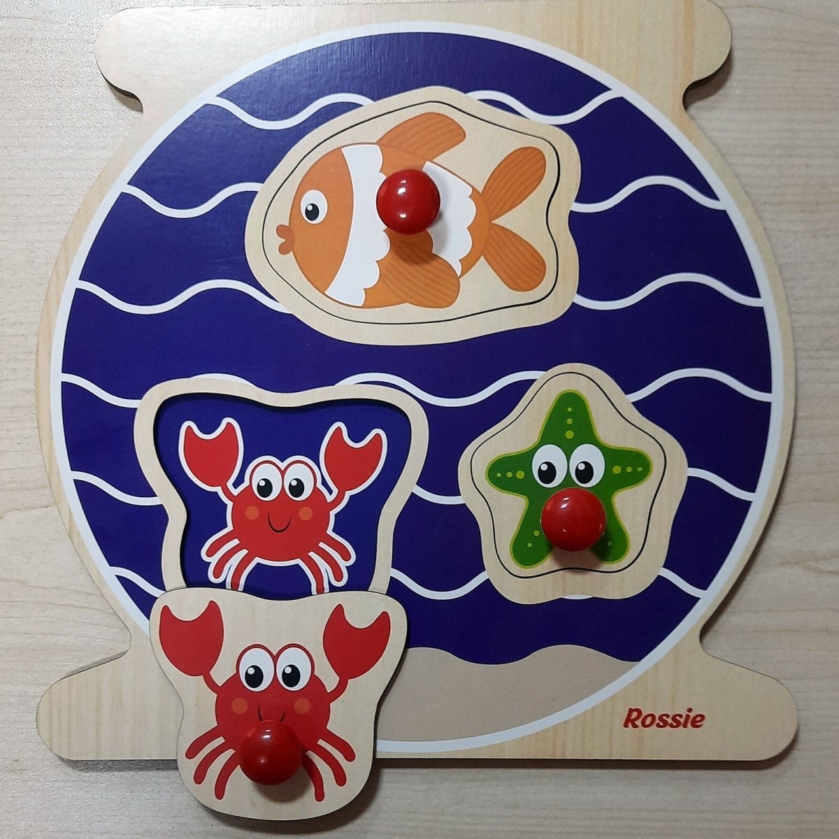 Rossie Wood First Puzzle - Aquarium - mezetto ebebek ebebek