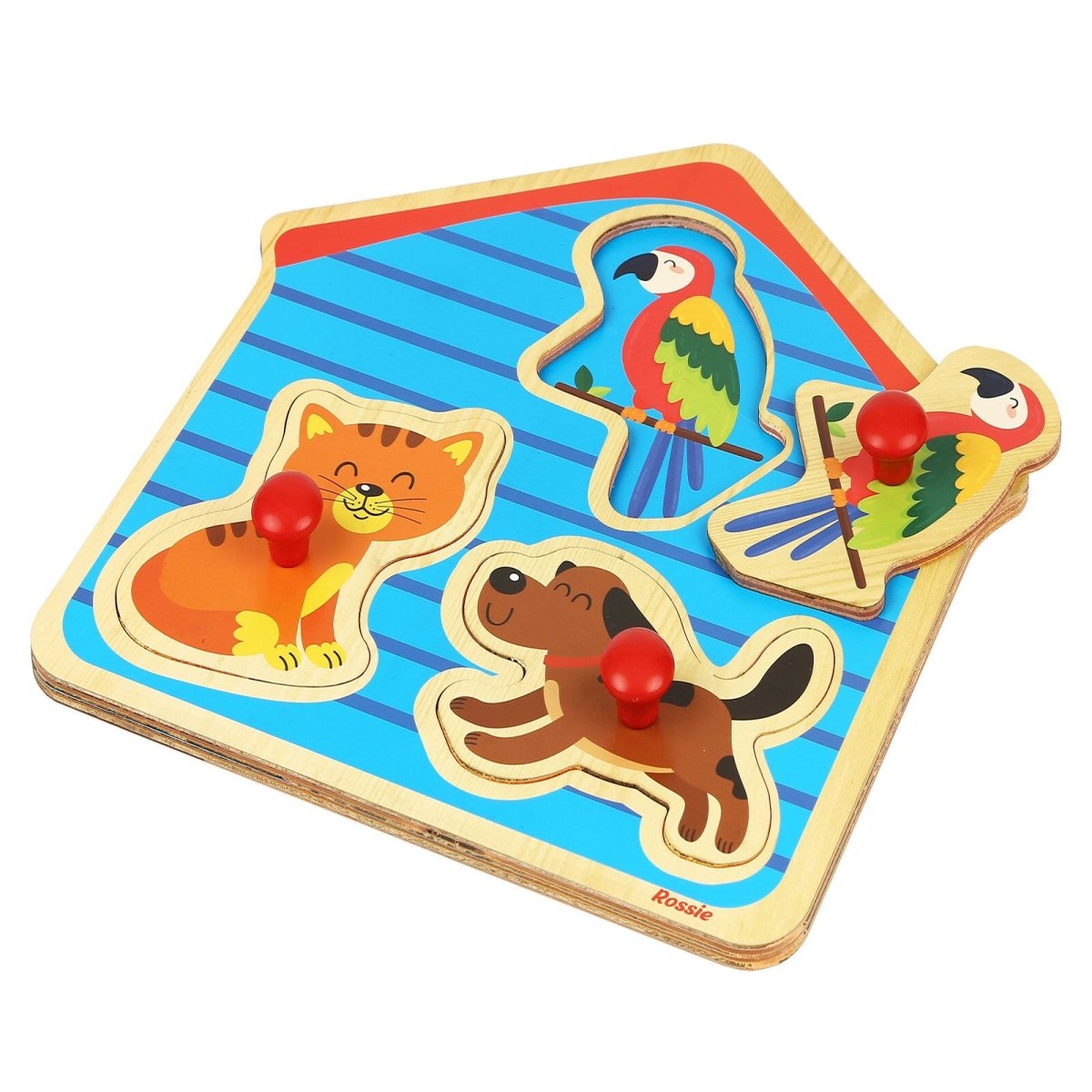 Rossie Wood First Puzzle - Pets - mezetto ebebek ebebek