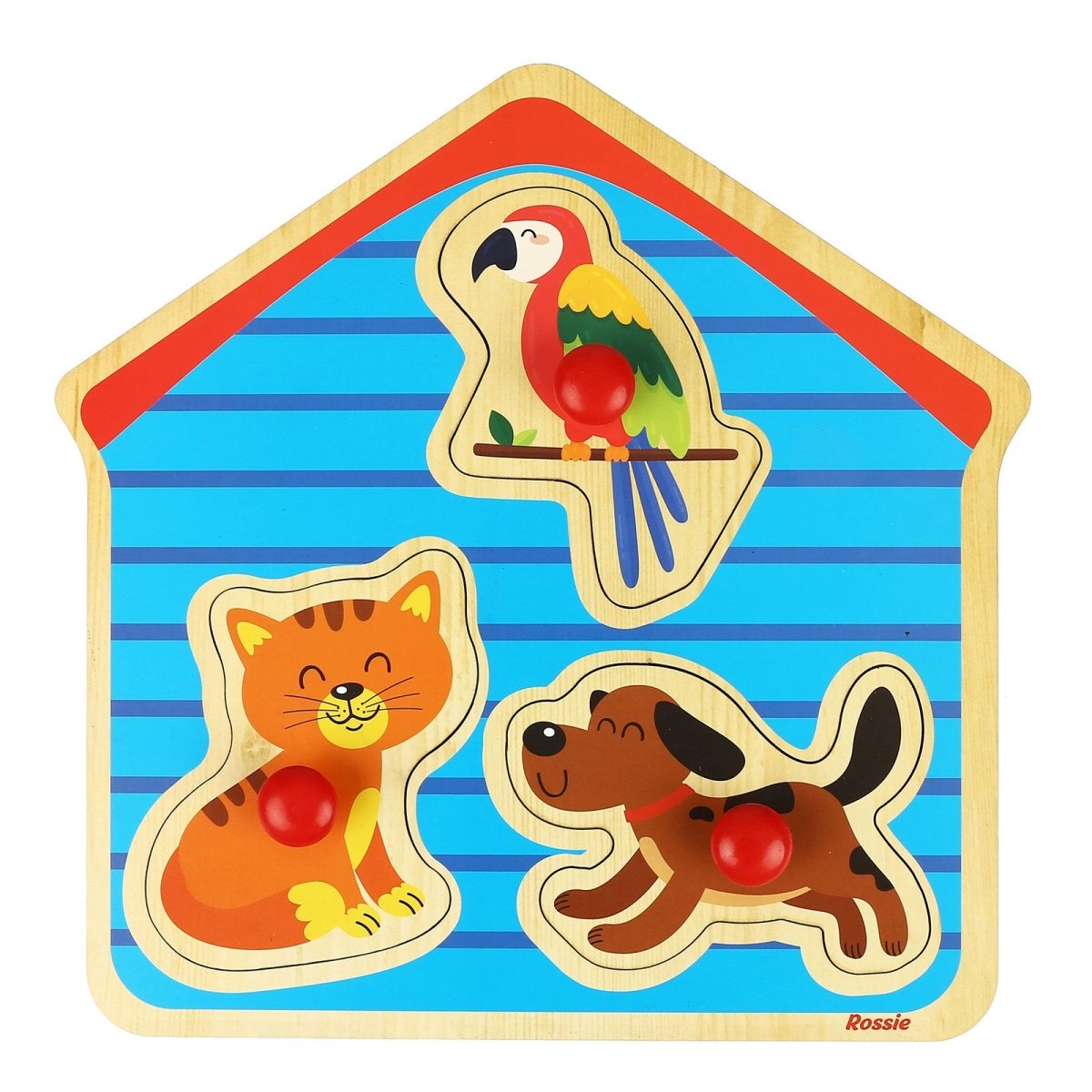 Rossie Wood First Puzzle - Pets - mezetto ebebek ebebek