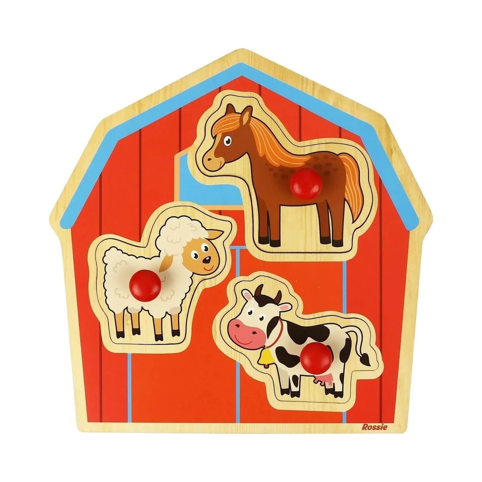 Rossie Wood First Puzzle - The Farm - mezetto ebebek ebebek