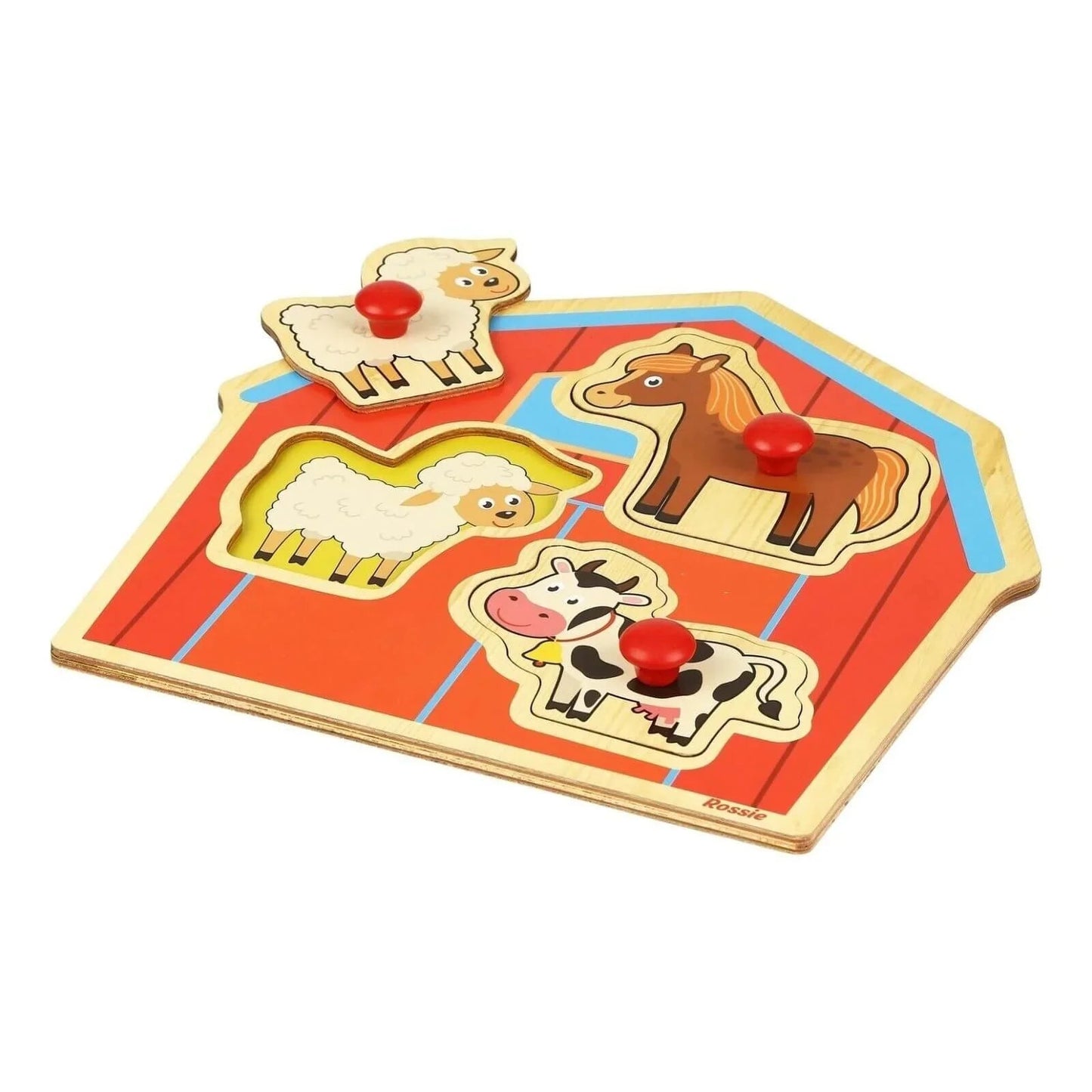 Rossie Wood First Puzzle - The Farm - mezetto ebebek ebebek
