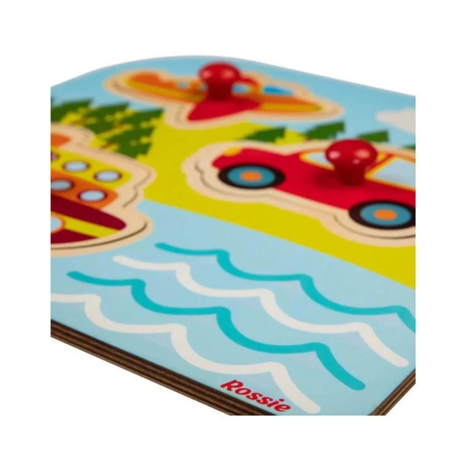 Rossie Wood First Puzzle - Vehicles - mezetto ebebek ebebek