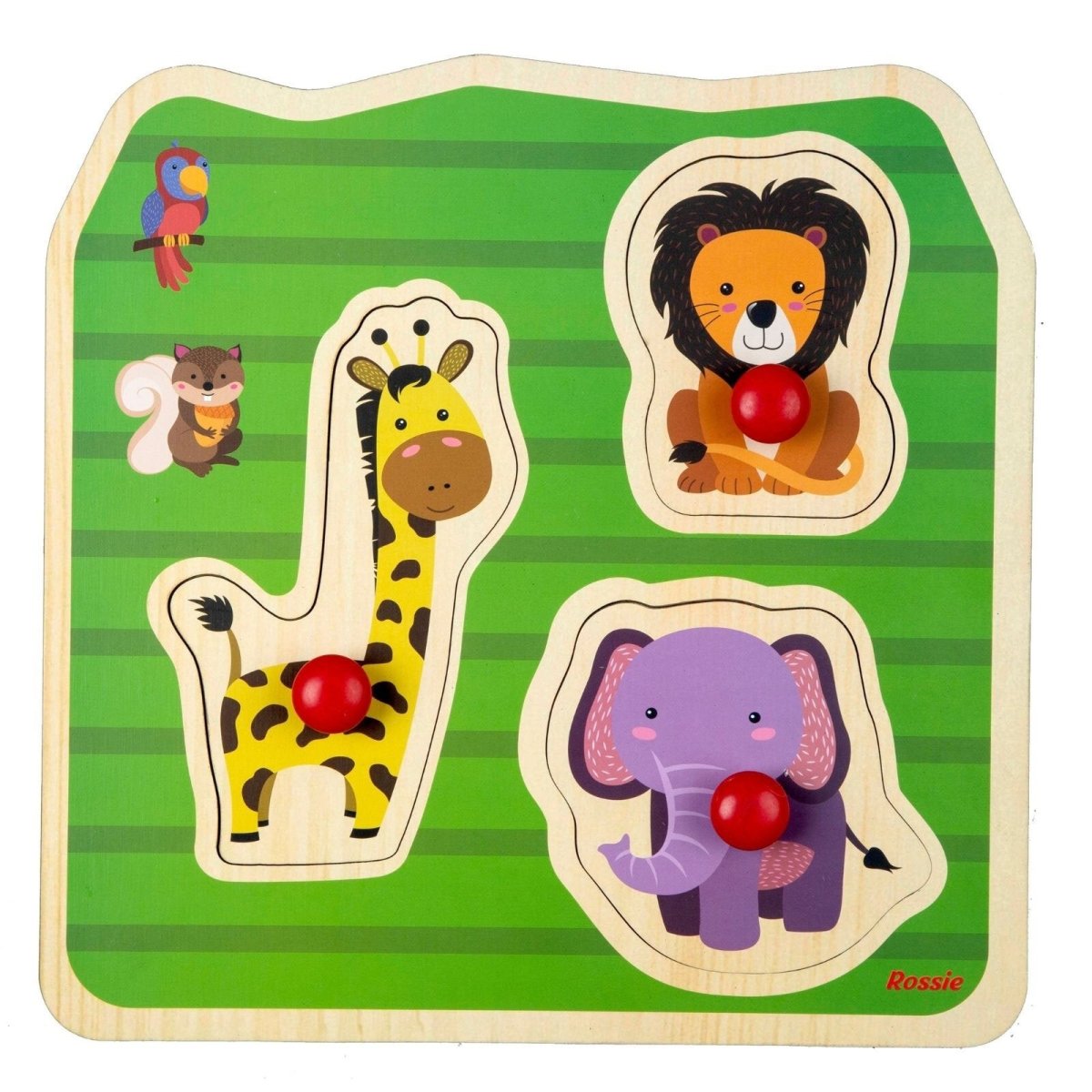 Rossie Wood First Puzzle - Wild Animals - mezetto ebebek ebebek