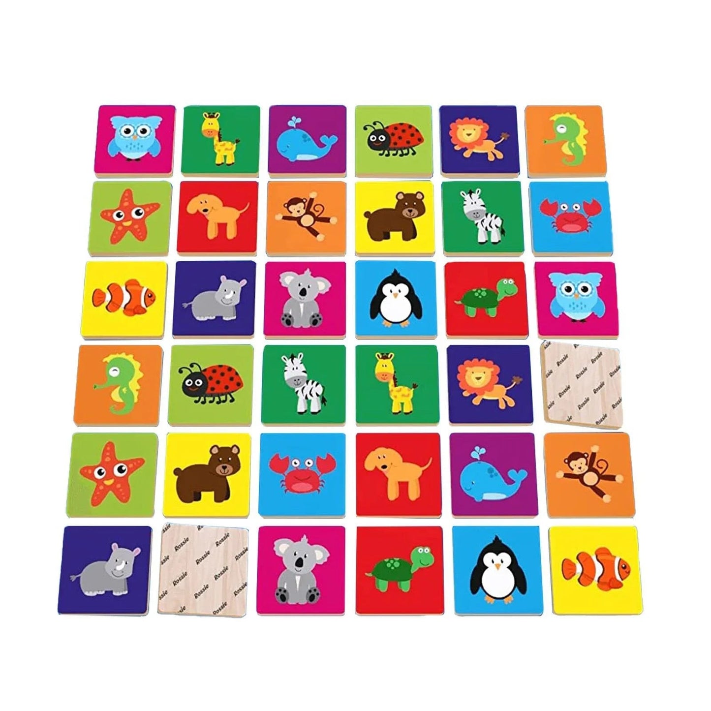 Rossie Wood Memory Game - mezetto ebebek ebebek