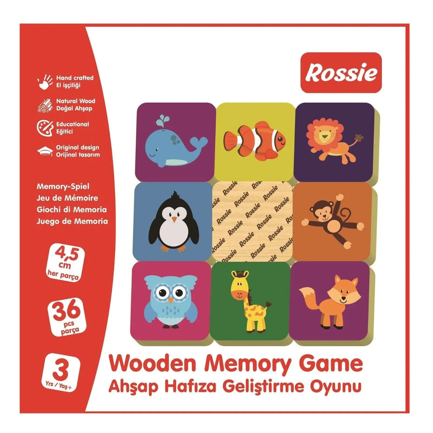 Rossie Wood Memory Game - mezetto ebebek ebebek
