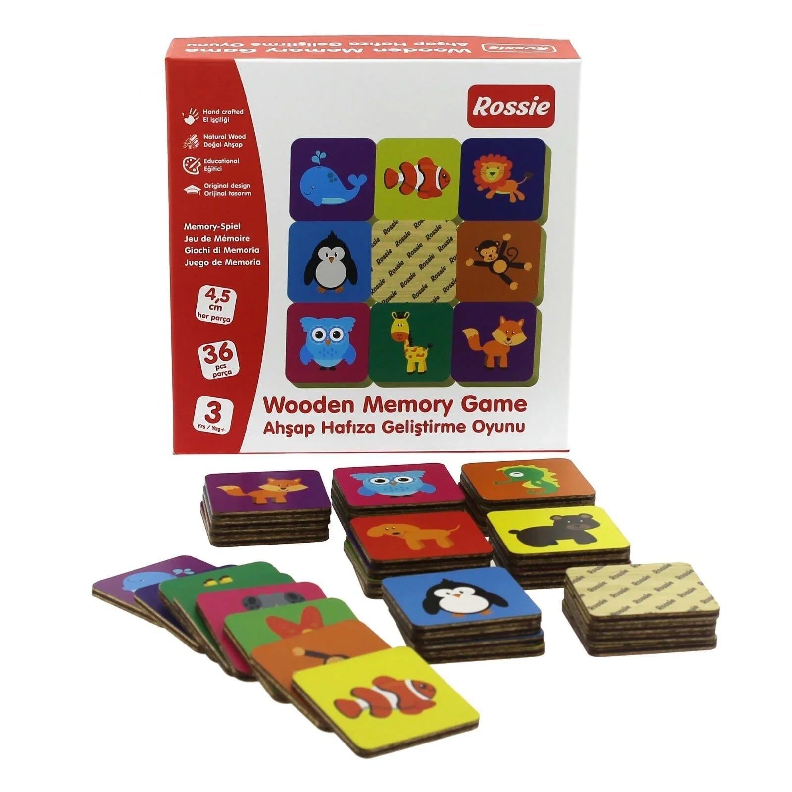 Rossie Wood Memory Game - mezetto ebebek ebebek