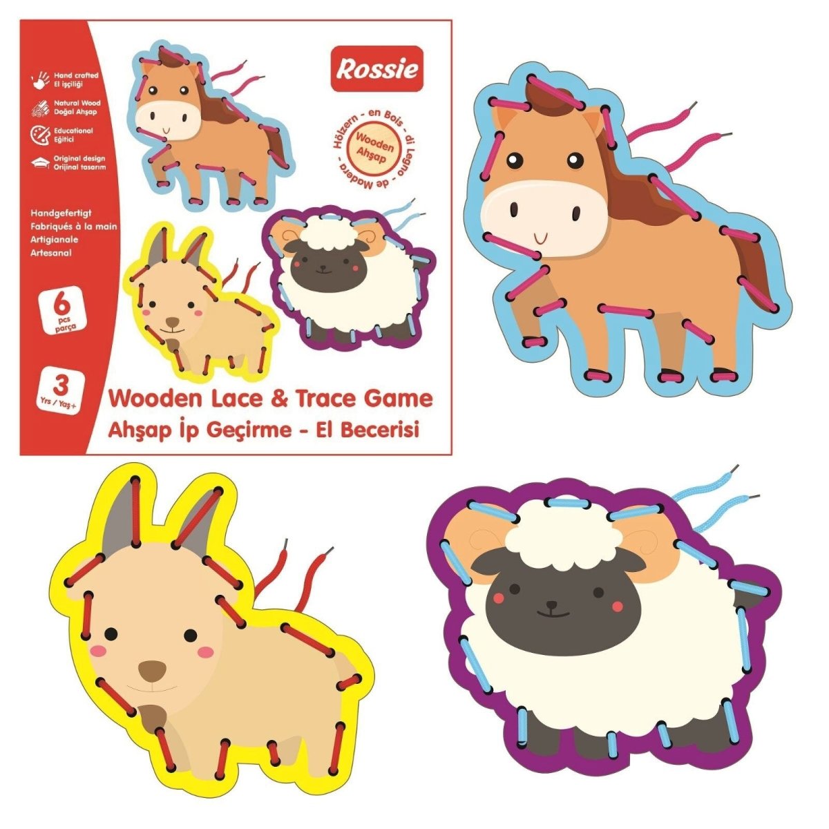 Rossie Wooden Craft Game - Series 1 - mezetto ebebek ebebek
