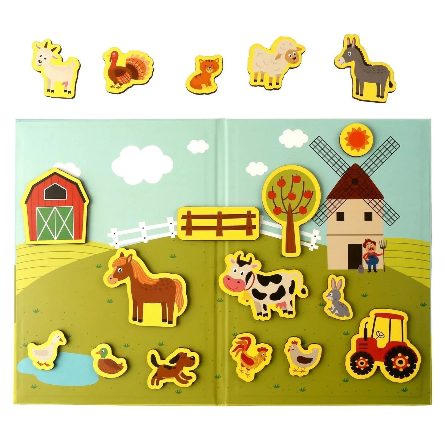 Rossie Wooden Magnetic Farm Playset - mezetto ebebek ebebek