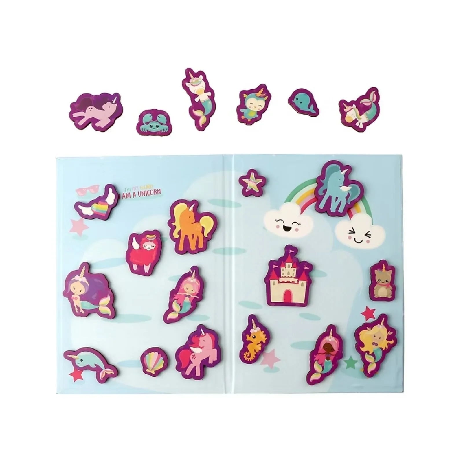Rossie Wooden Magnetic Unicorn Set 21 pcs - mezetto ebebek ebebek