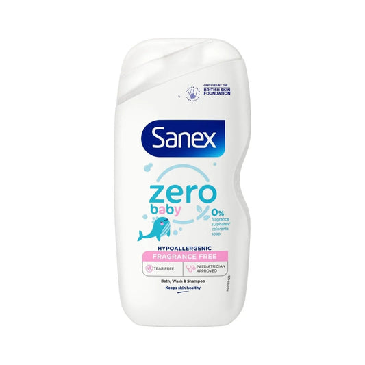 Sanex Baby Bath Foam and Shampoo Zero% Baby Frag Free 450ml - mezetto ebebek ebebek