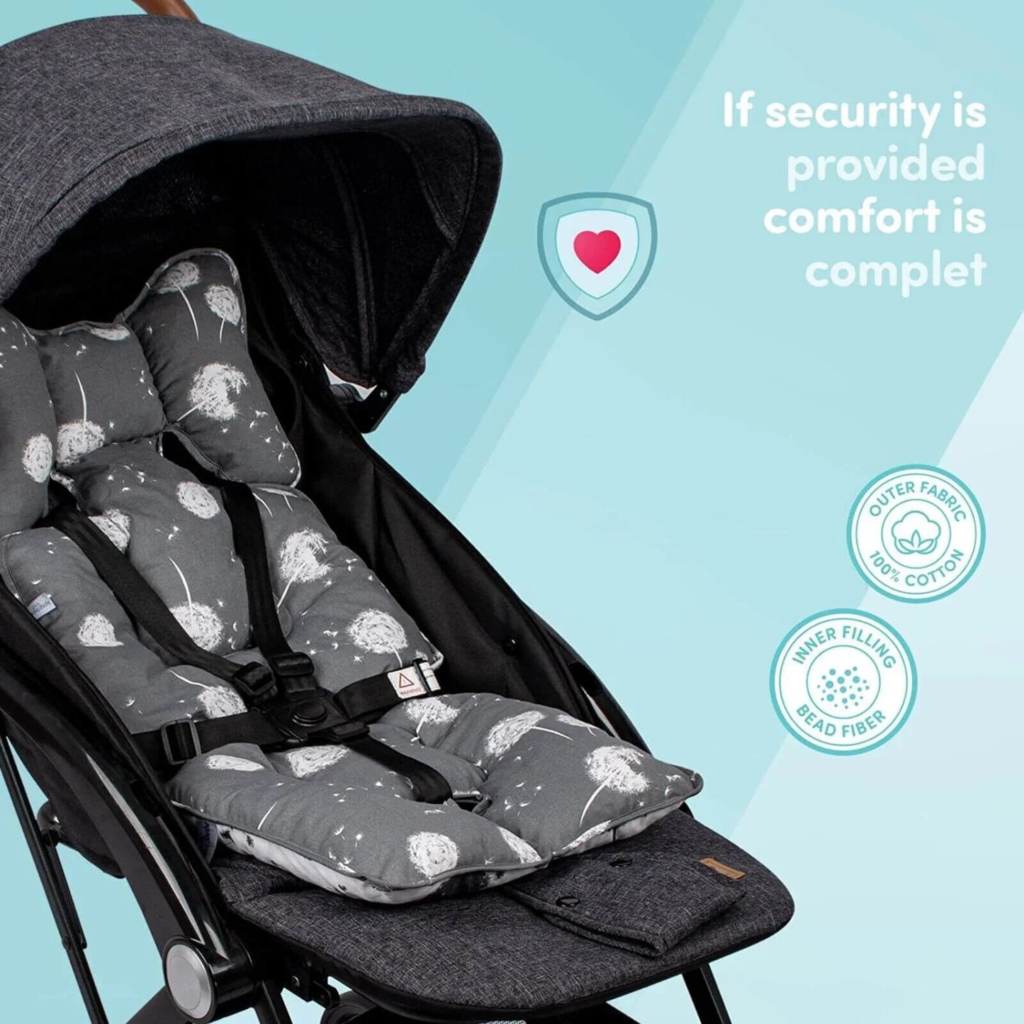 Sevi Bebe Stroller & Car Seat Cushion Dandelion - mezetto ebebek ebebek