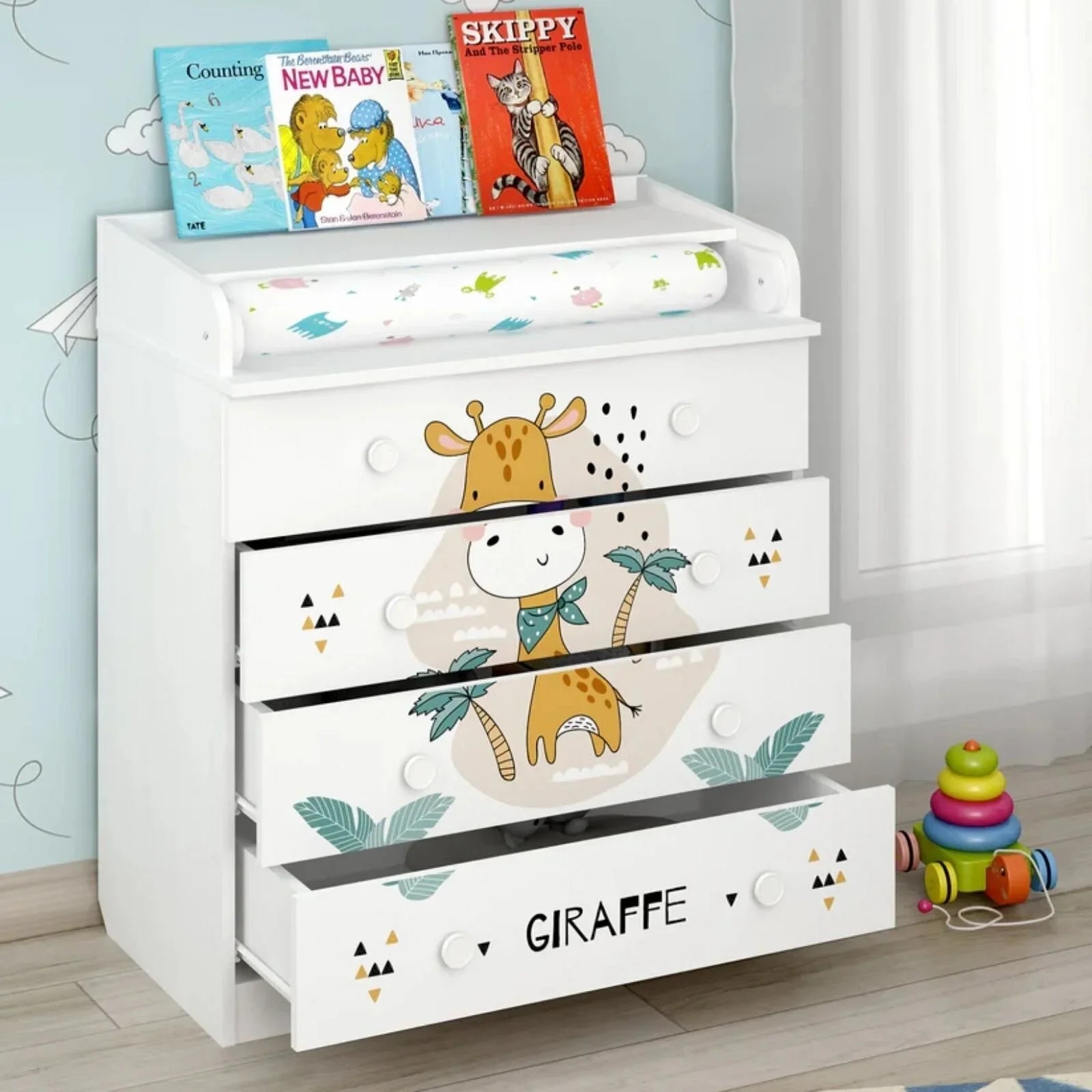 Shefa Kids 800 Changing Dresser - Giraffe - mezetto ebebek ebebek