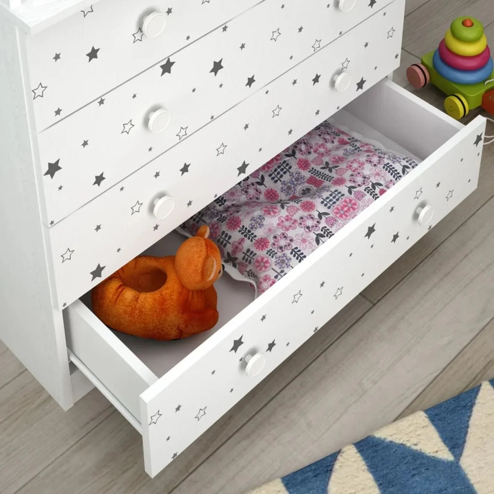 Shefa Kids 800 Changing Dresser - Starlight - mezetto ebebek ebebek