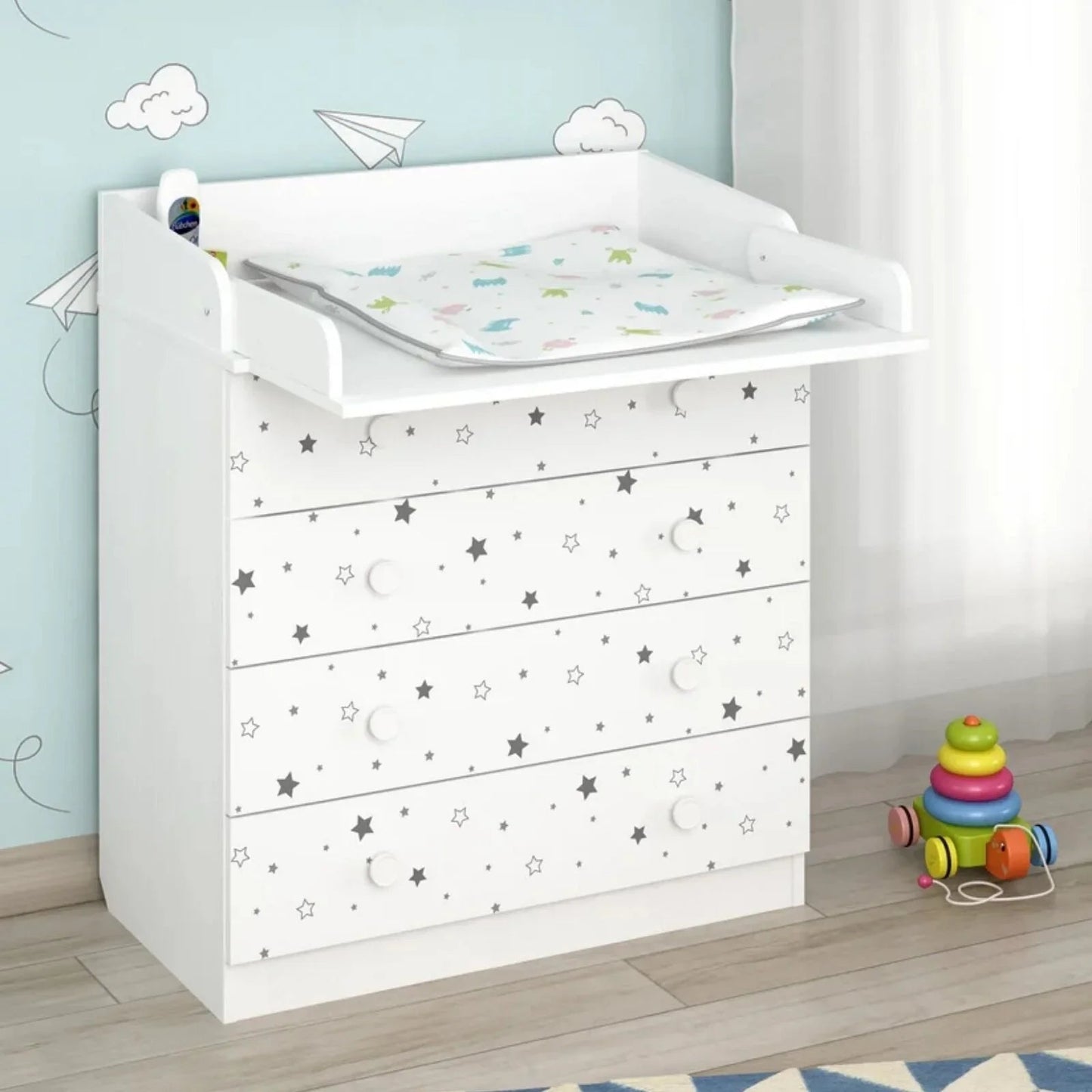 Shefa Kids 800 Changing Dresser - Starlight - mezetto ebebek ebebek