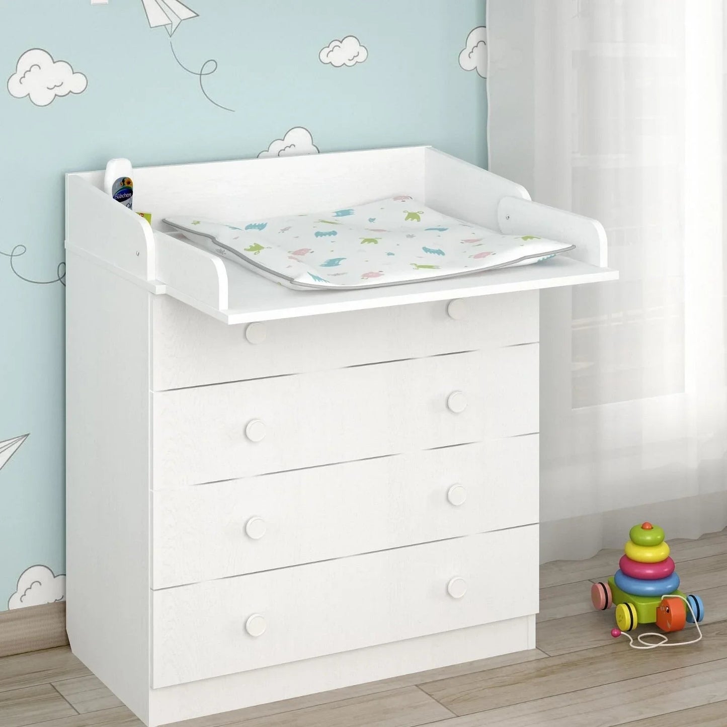 Shefa Kids 800 Changing Dressers - White - mezetto ebebek ebebek