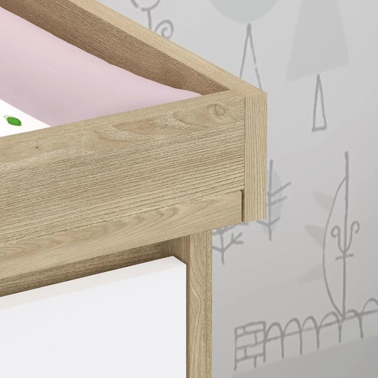 Shefa Kids 880 Baby Changing Unit - Cremona Oak/White - mezetto ebebek ebebek