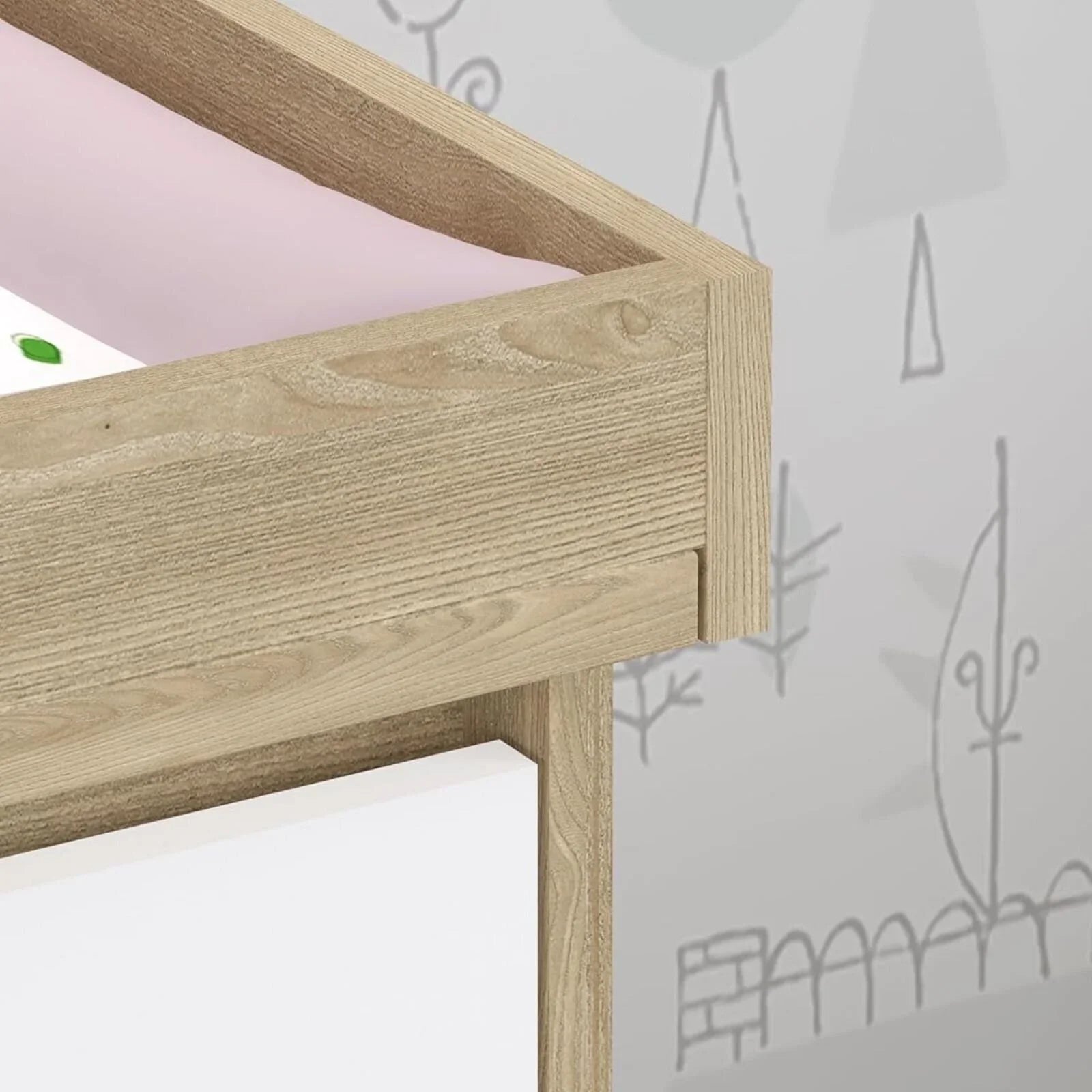 Shefa Kids 880 Baby Changing Unit - Cremona Oak/White - mezetto ebebek ebebek
