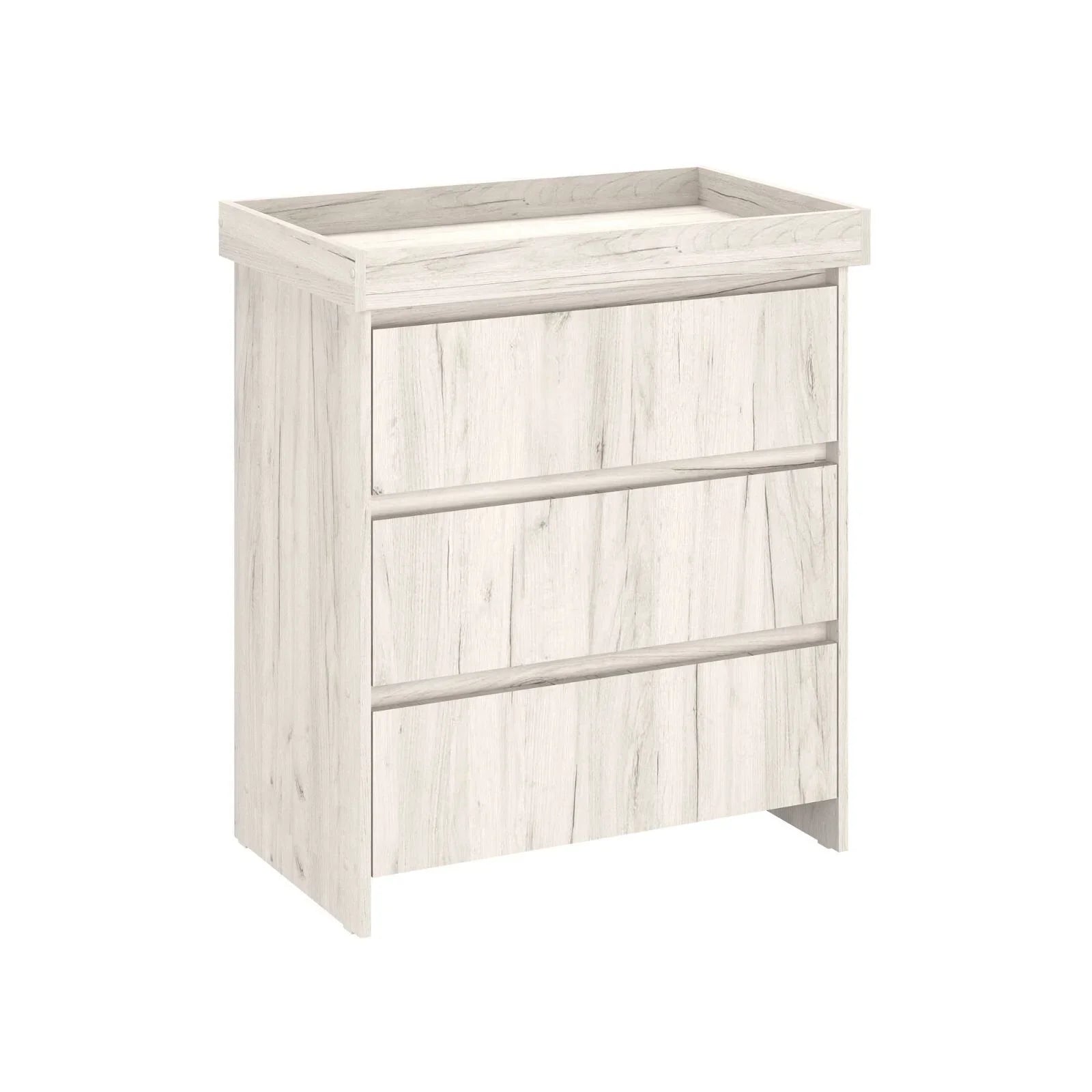 Shefa Kids 880 Baby Changing Unit - White Craft Oak - mezetto ebebek ebebek