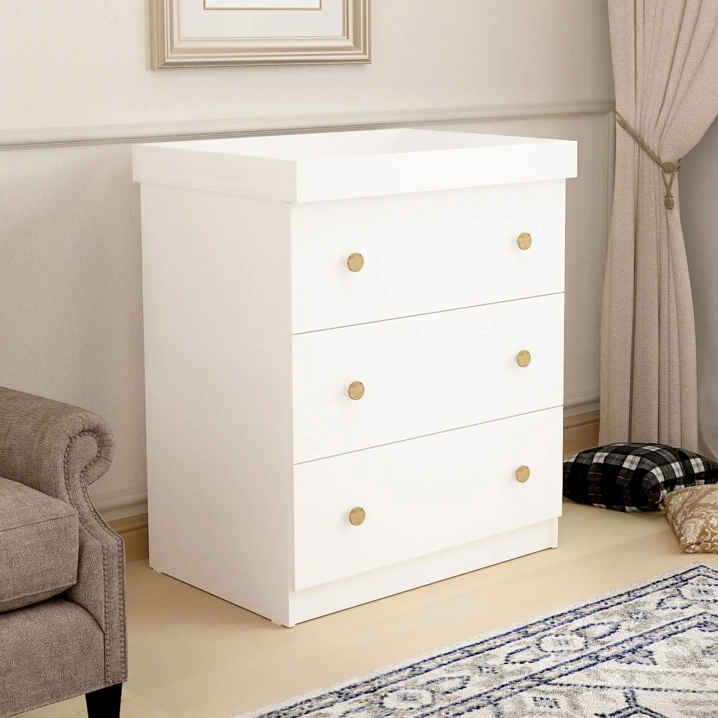 Shefa Kids 888 Changing Dresser - White - mezetto ebebek ebebek