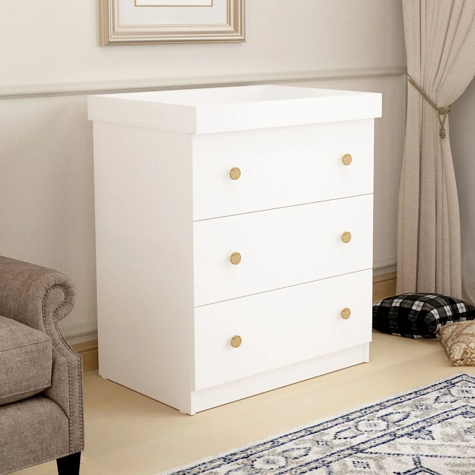 Shefa Kids 888 Changing Dresser - White - mezetto ebebek ebebek