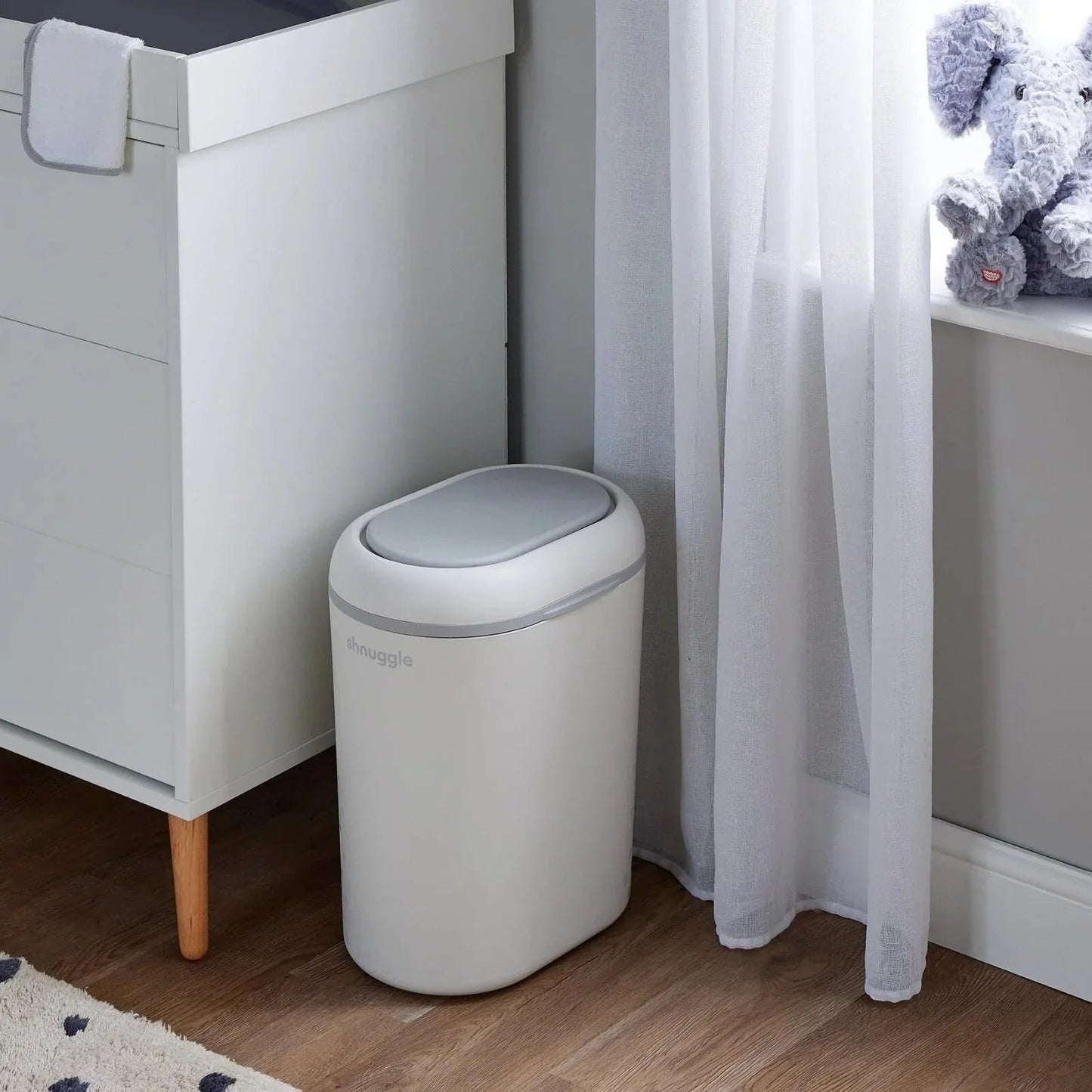 Shnuggle Eco - Touch Nappy Bin - White - mezetto ebebek ebebek