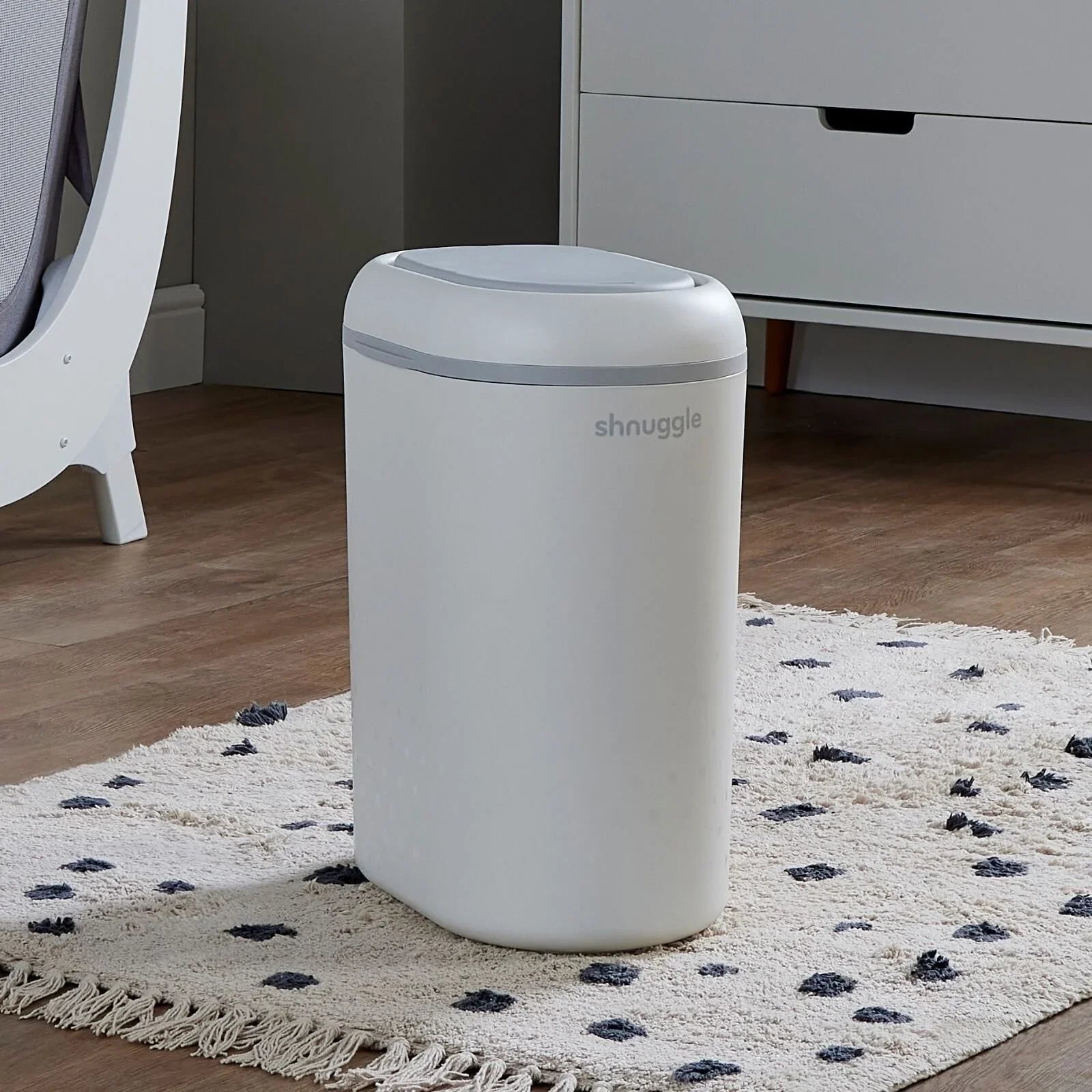 Shnuggle Eco - Touch Nappy Bin - White - mezetto ebebek ebebek