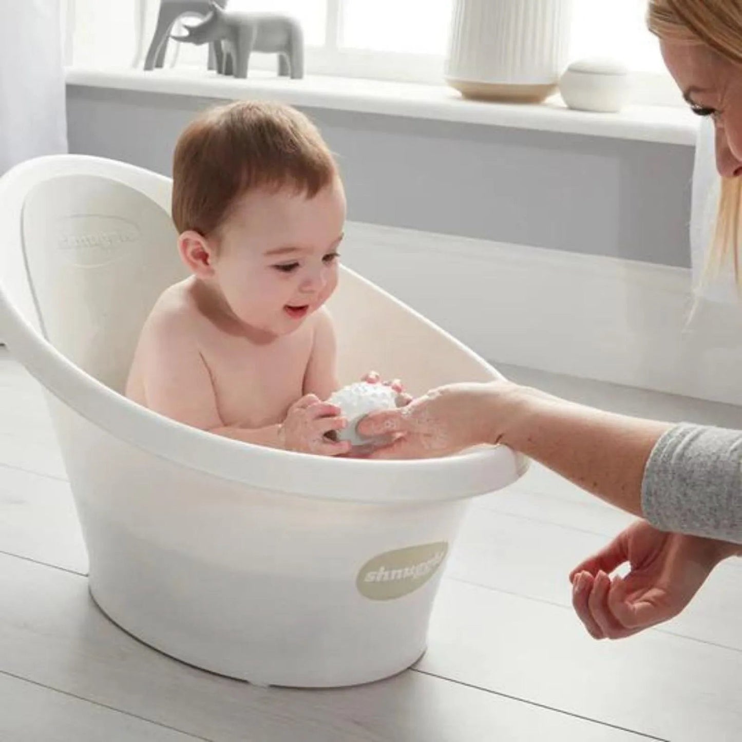 Shnuggle Newborn Baby Bath with Plug - mezetto ebebek ebebek