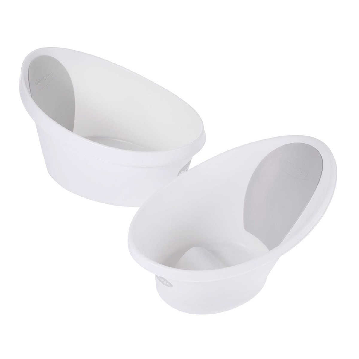 Shnuggle Toddler Bath Tub - White With Light Grey Backrest - mezetto ebebek ebebek