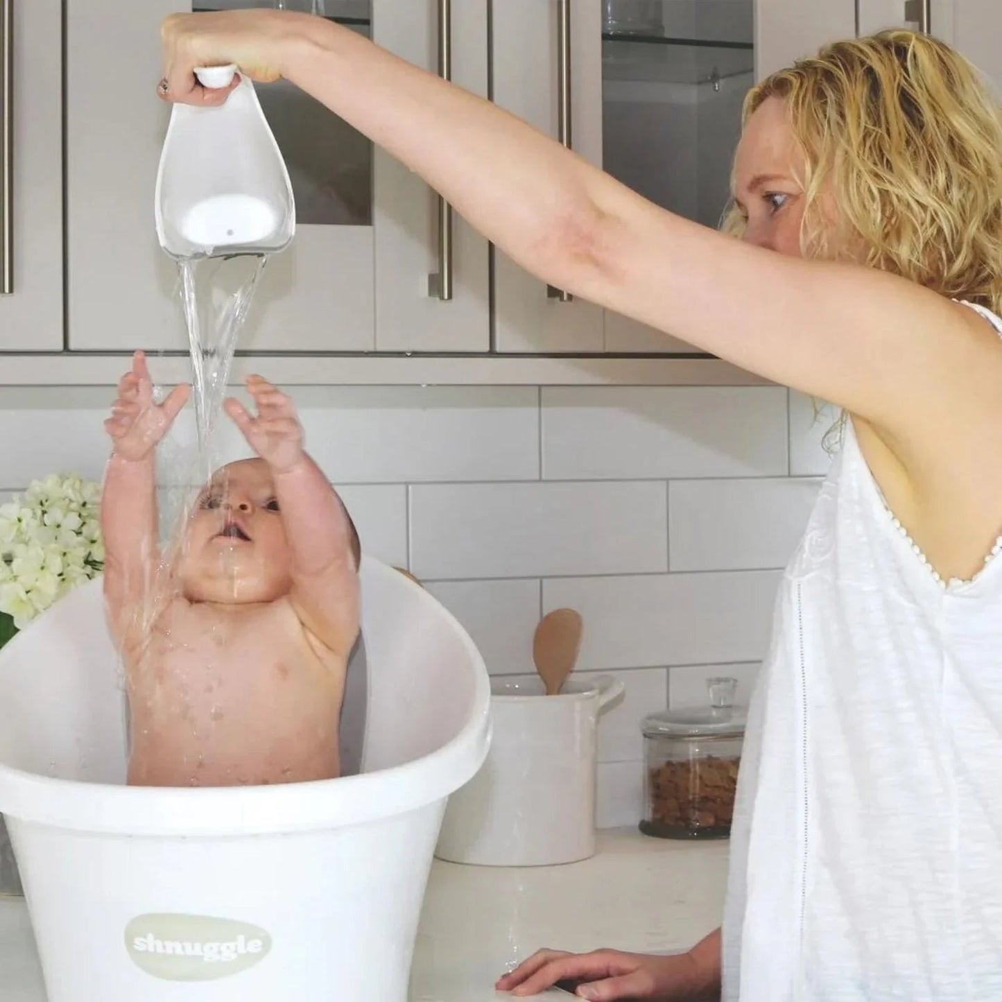 Shnuggle Washy Bath Jug White - mezetto ebebek ebebek